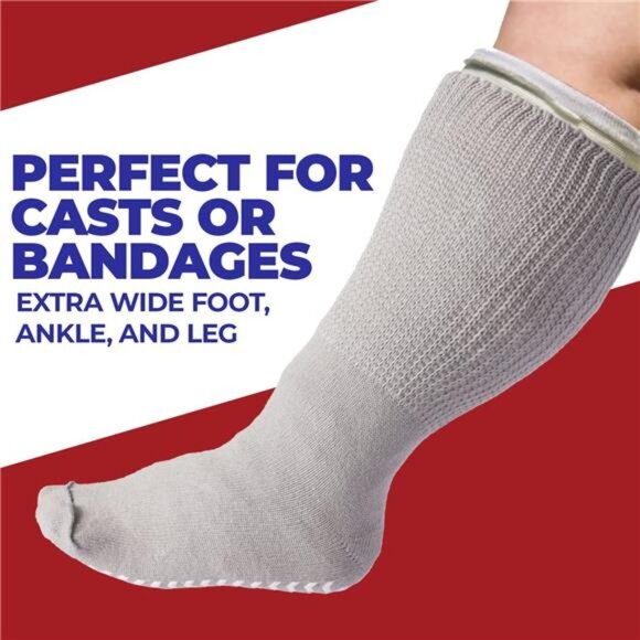 Extra Wide Socks for Swollen Feet Women,Diabetic Socks for Women 9-11,Hospital - Picture 4 of 8